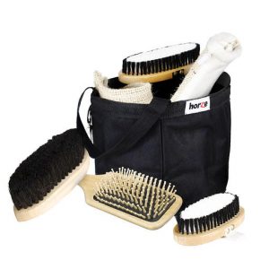 Horze Wooden Grooming Tools and Tote