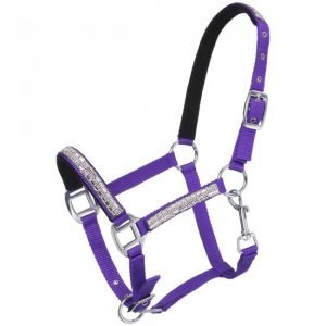 Adjustable Nylon Miniature Halter with Crystal Accents